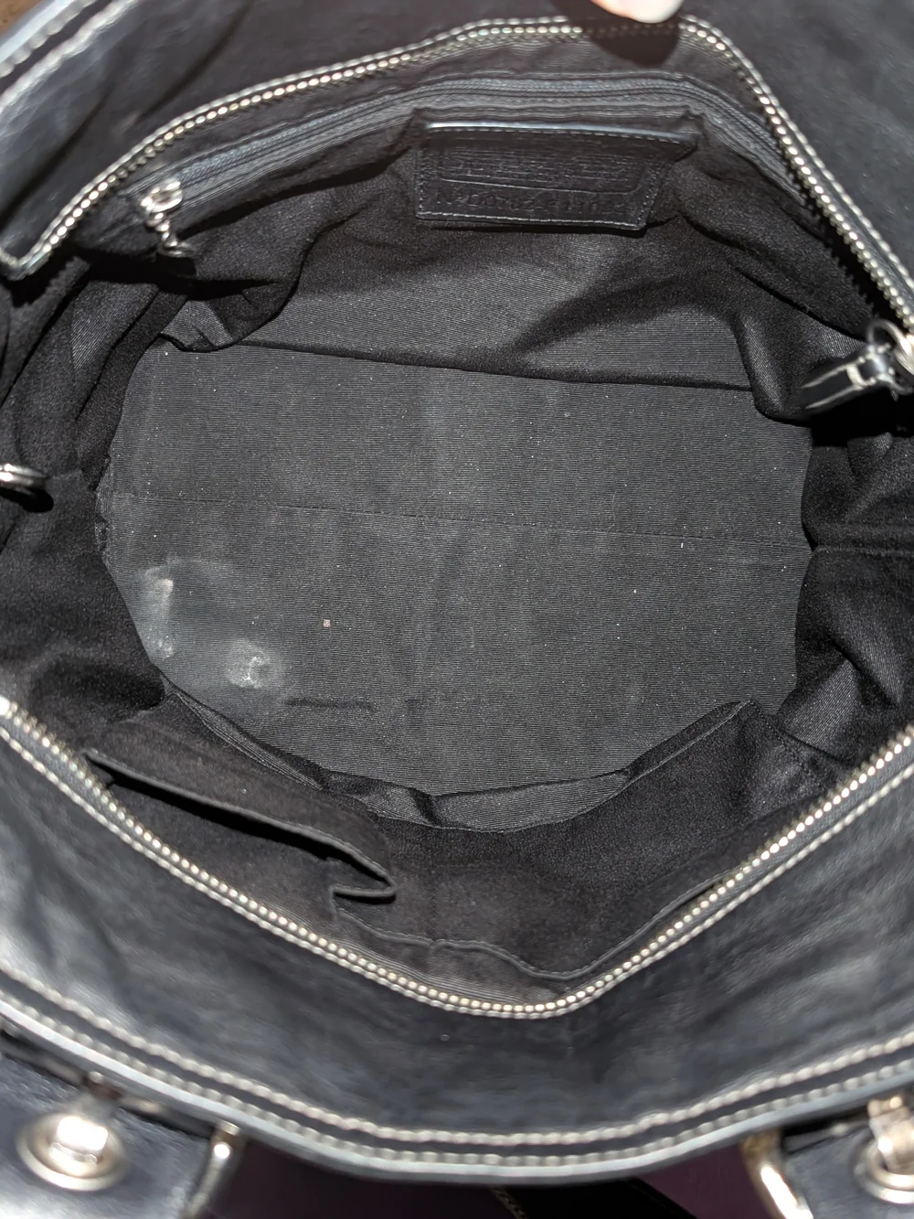 Coach Black Leather Soho Tote #F11093 - Picture 4 of 6